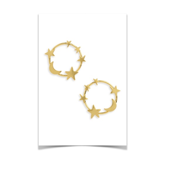 Madewell Jewelry - Madewell Star and Moon Earrings NWT